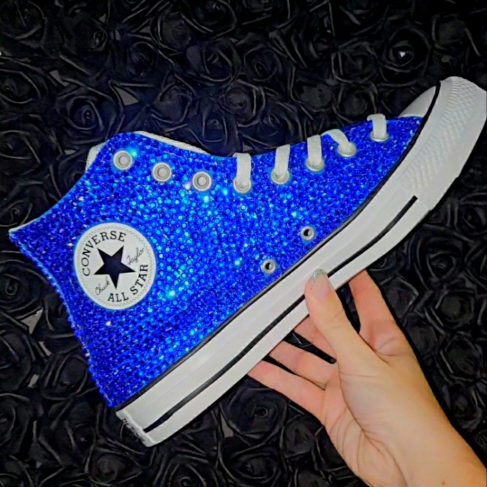 Blue Bling Chuck Taylor Shoes Converse